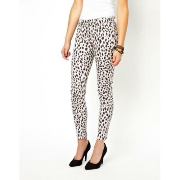 Denim & Supply Ralph Lauren's Women's Cheetah Print Skinny Jeans 26 - Picture 1 of 6